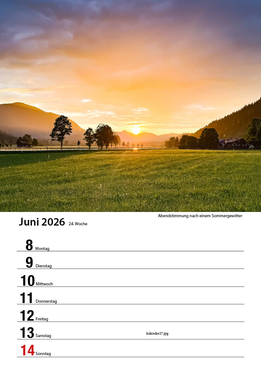 Bayrischzell Wochenkalender 2026 (Limited Edition) – Bild 26