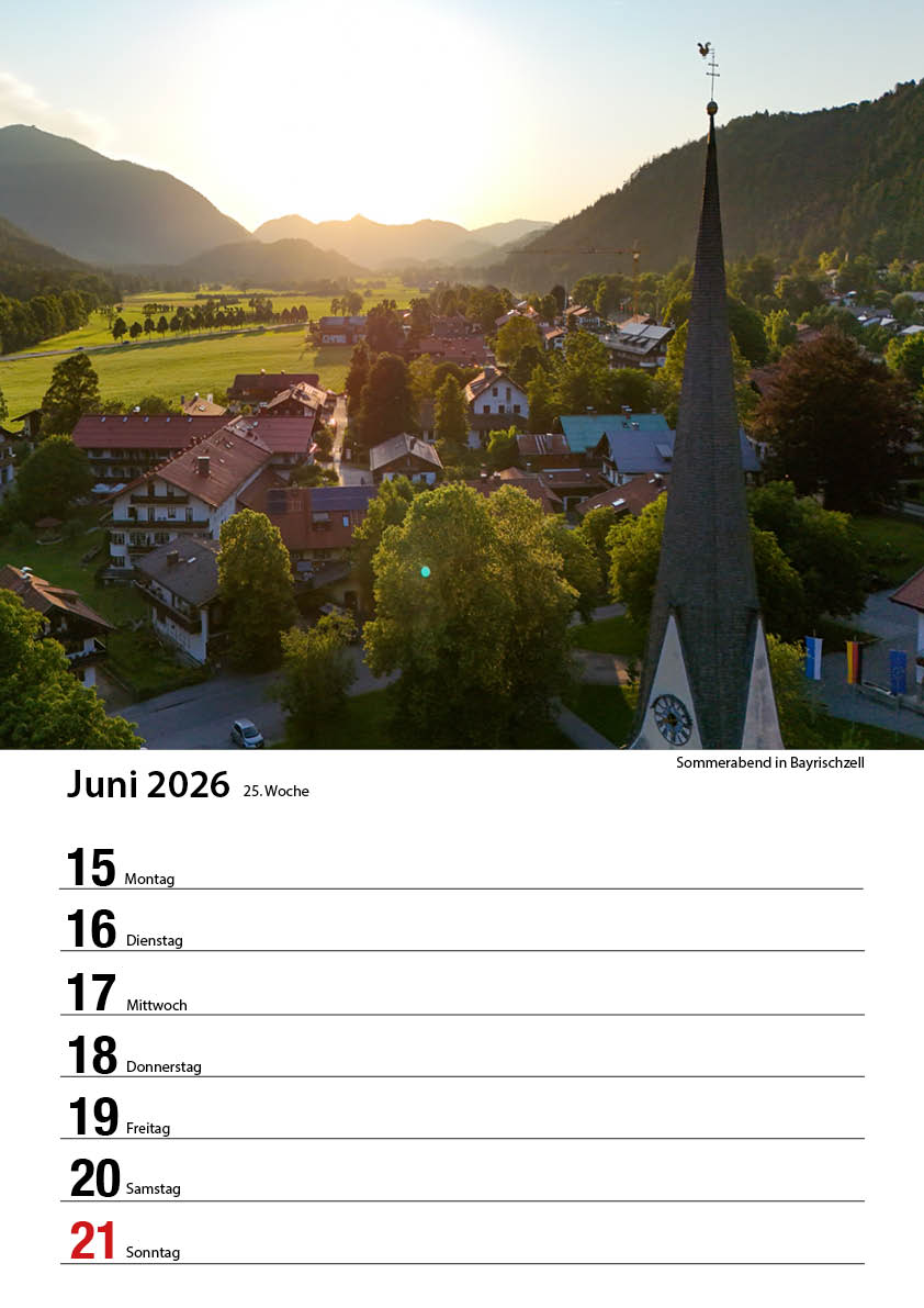 Bayrischzell Wochenkalender 2026 (Limited Edition) – Bild 27