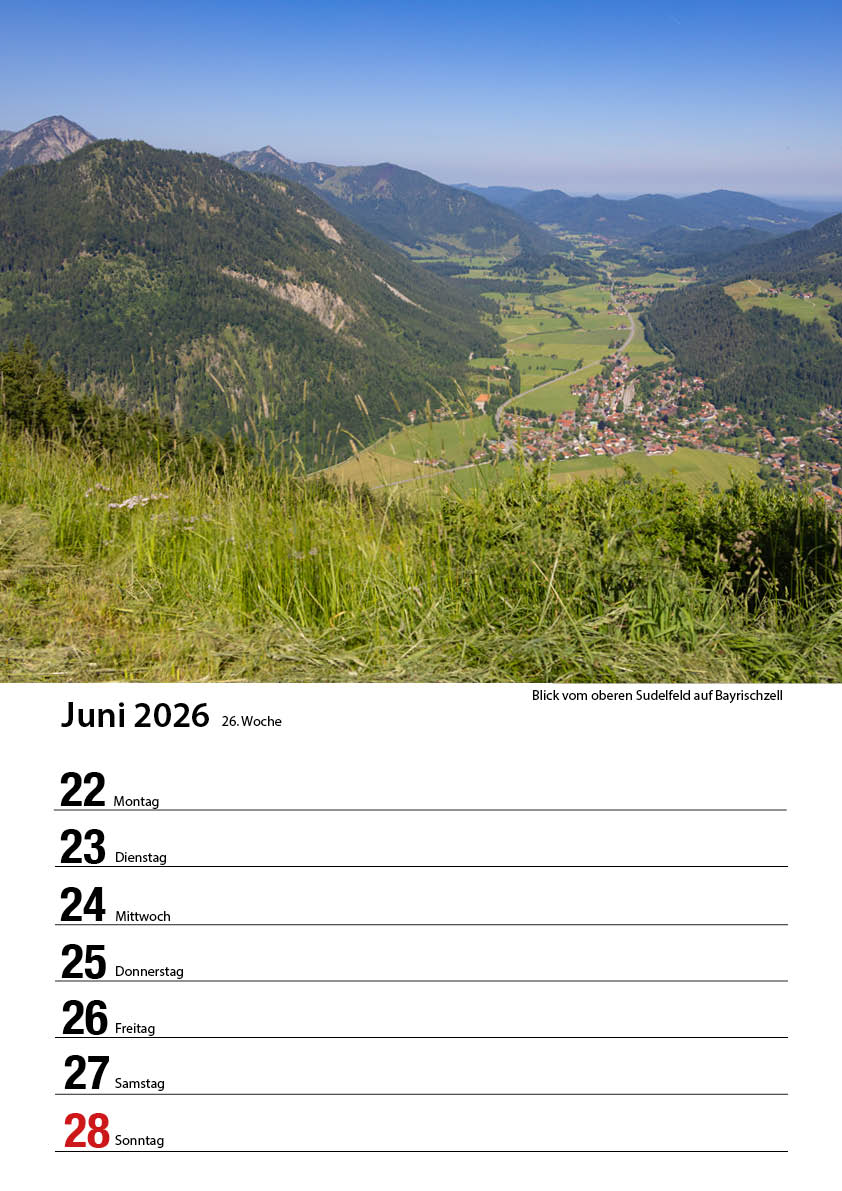 Bayrischzell Wochenkalender 2026 (Limited Edition) – Bild 28