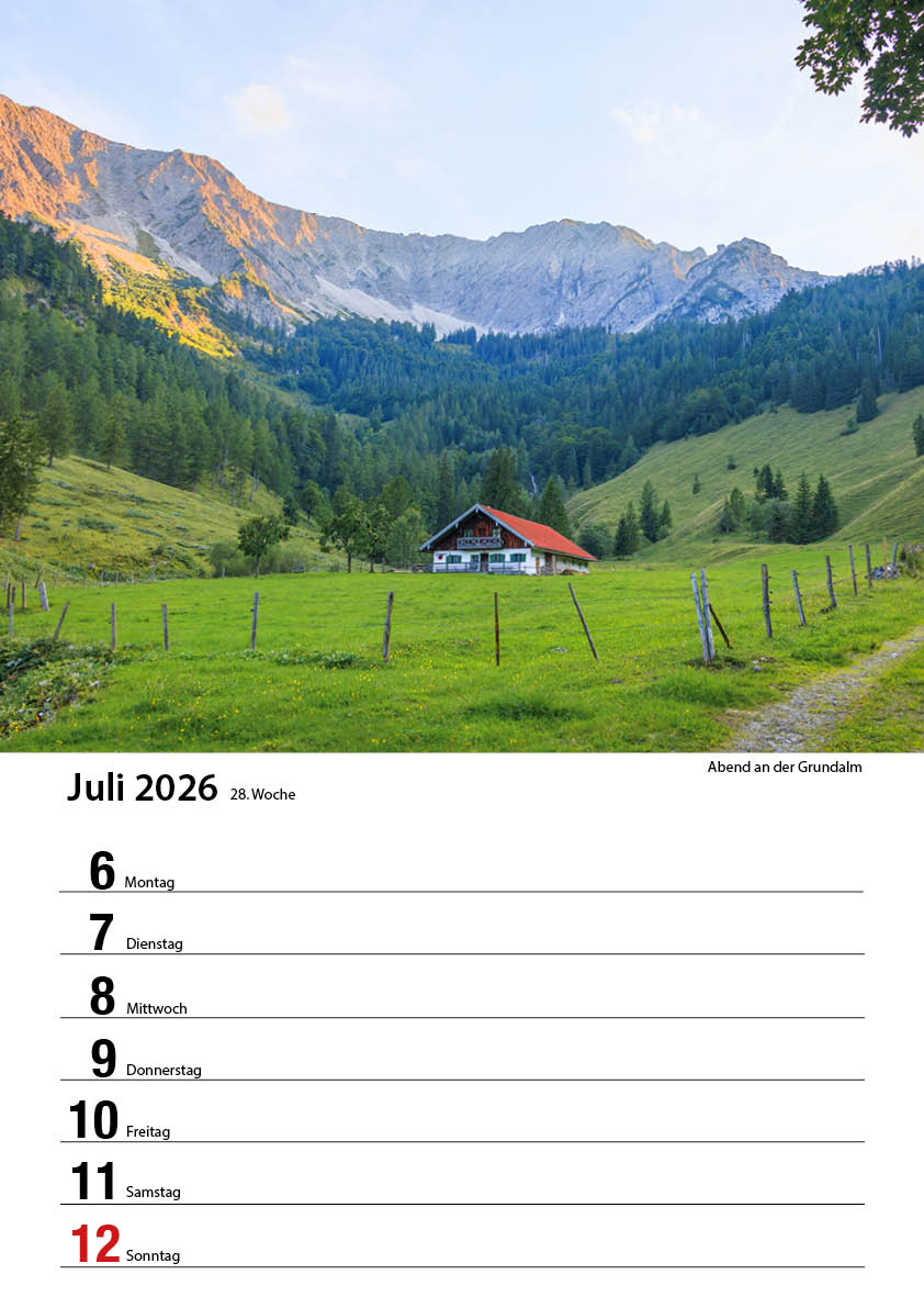 Bayrischzell Wochenkalender 2026 (Limited Edition) – Bild 30