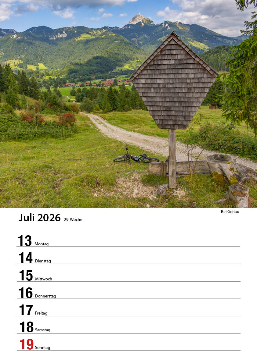 Bayrischzell Wochenkalender 2026 (Limited Edition) – Bild 31