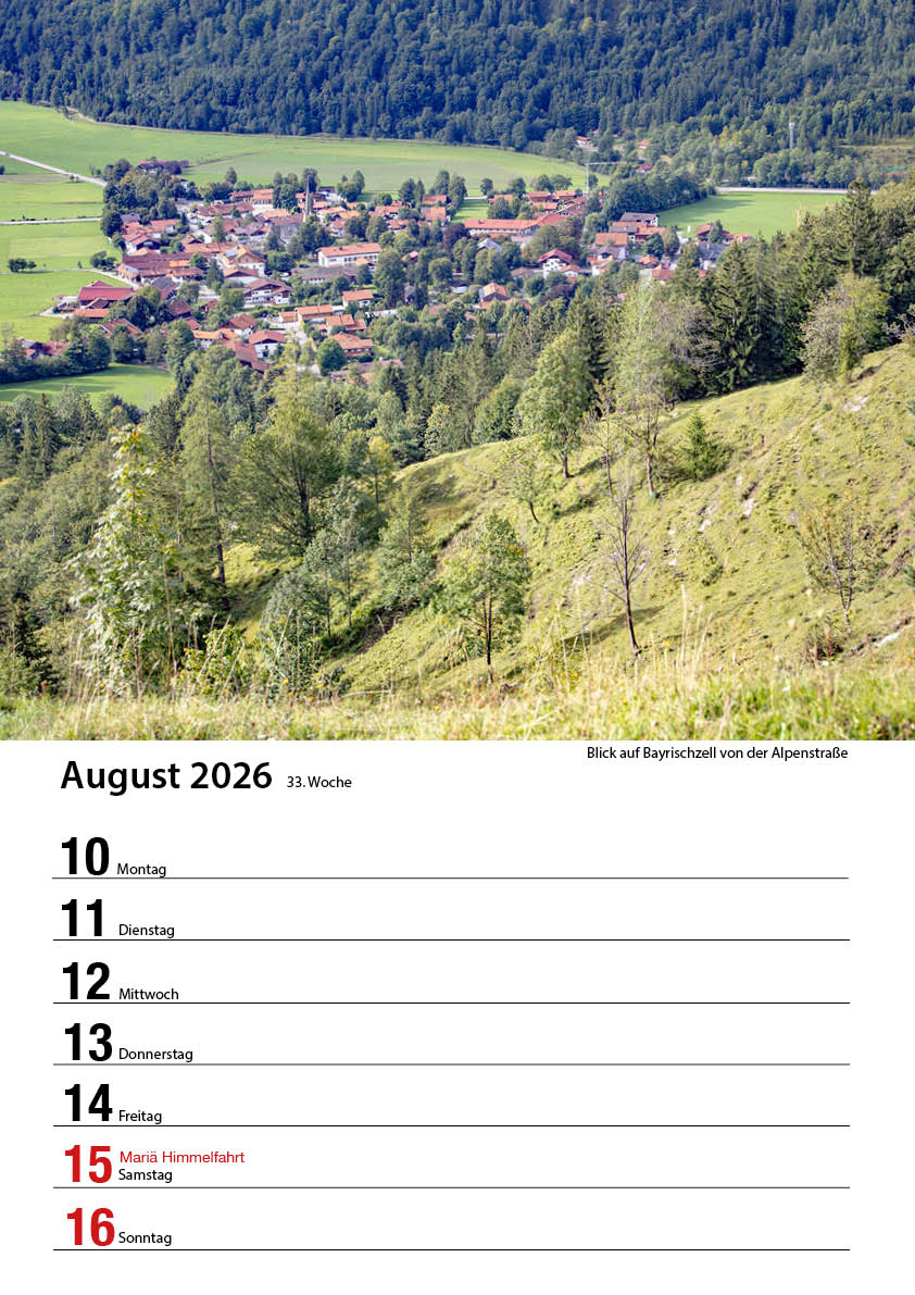 Bayrischzell Wochenkalender 2026 (Limited Edition) – Bild 35