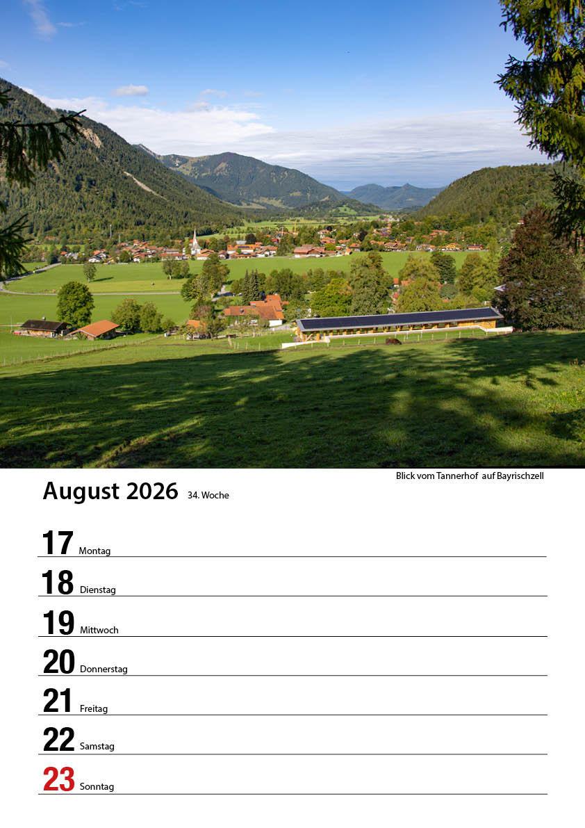 Bayrischzell Wochenkalender 2026 (Limited Edition) – Bild 36