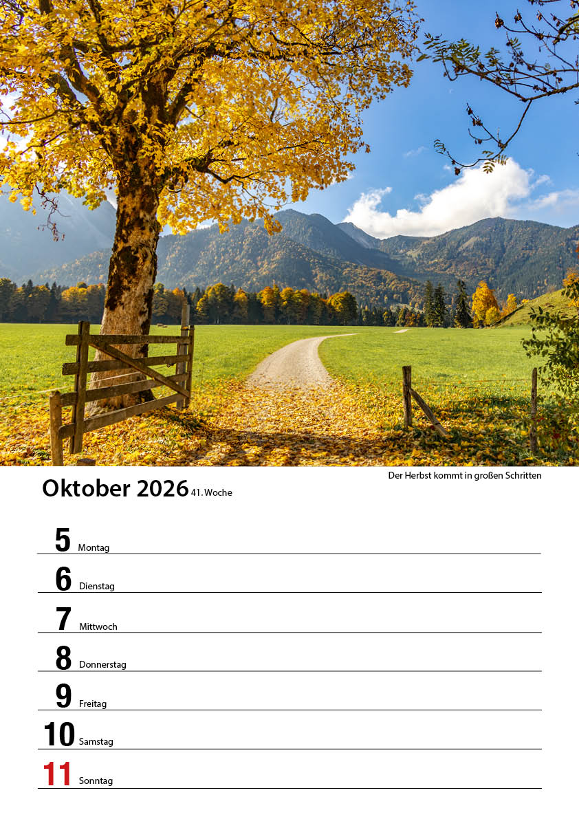 Bayrischzell Wochenkalender 2026 (Limited Edition) – Bild 43