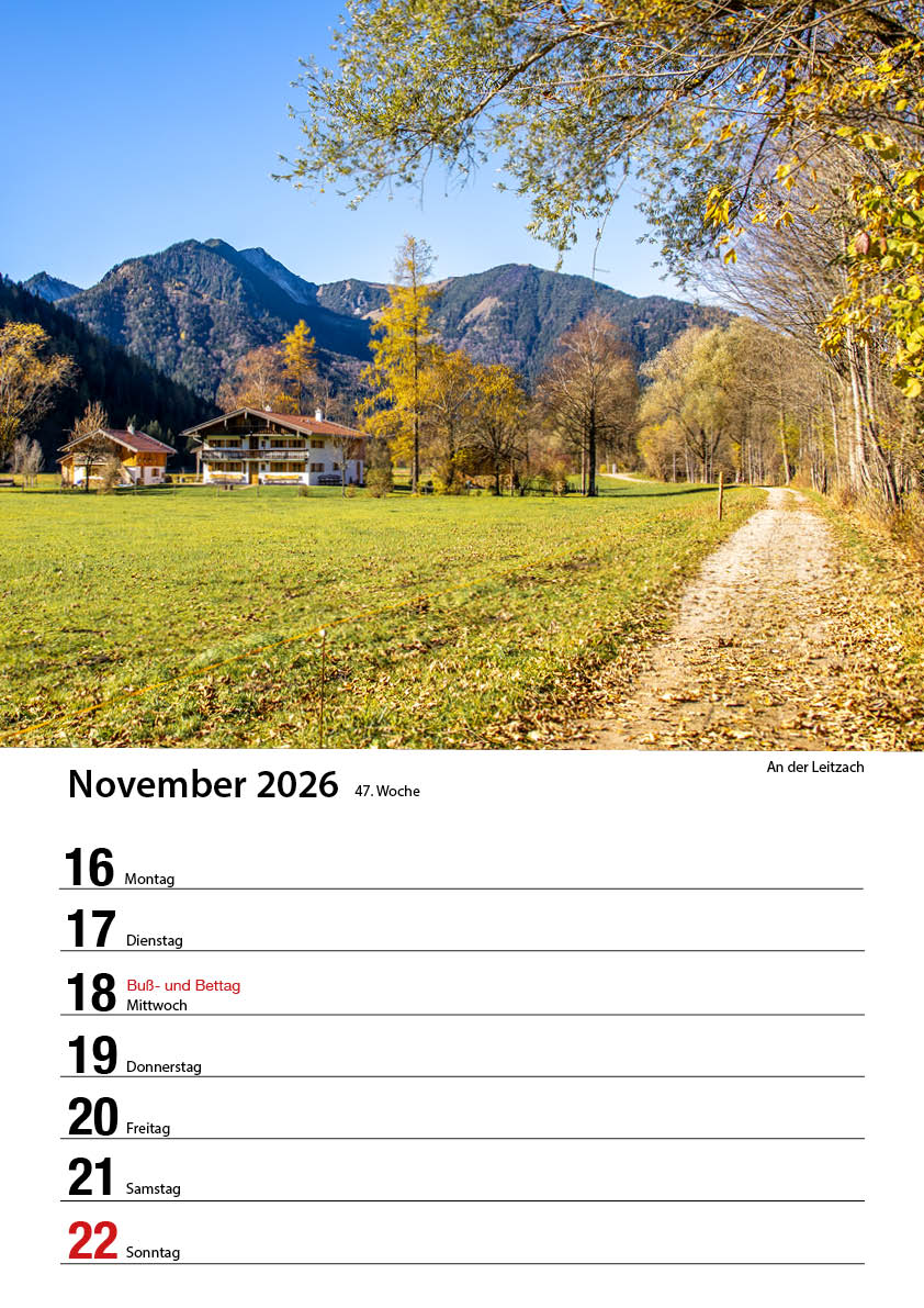 Bayrischzell Wochenkalender 2026 (Limited Edition) – Bild 49