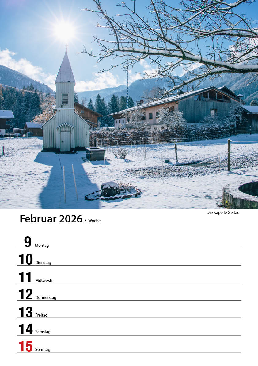 Bayrischzell Wochenkalender 2026 (Limited Edition) – Bild 10