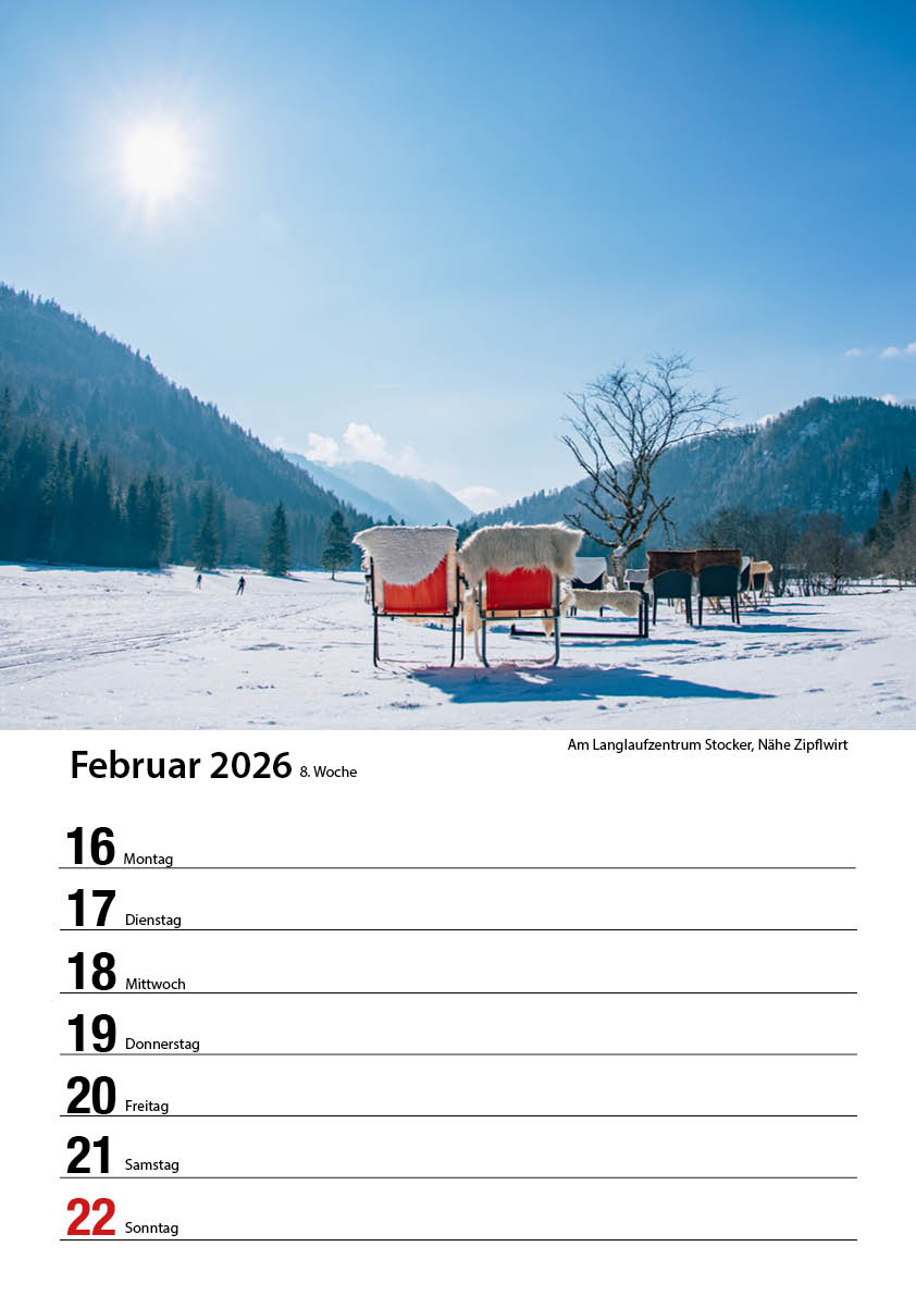Bayrischzell Wochenkalender 2026 (Limited Edition) – Bild 9