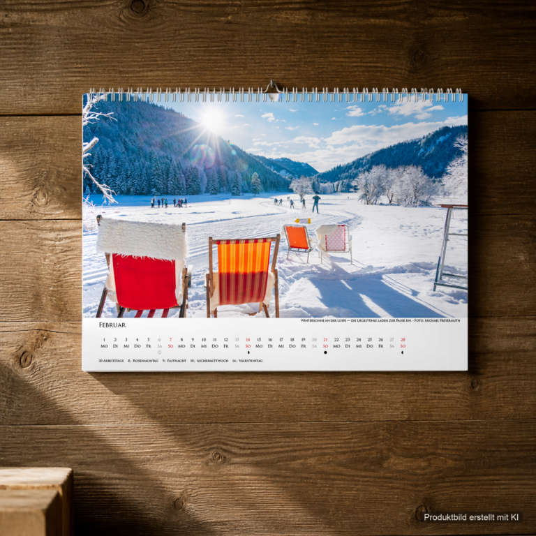 Februar, Motiv aus dem Bayrischzell Monatskalender 2027 Fotoedition