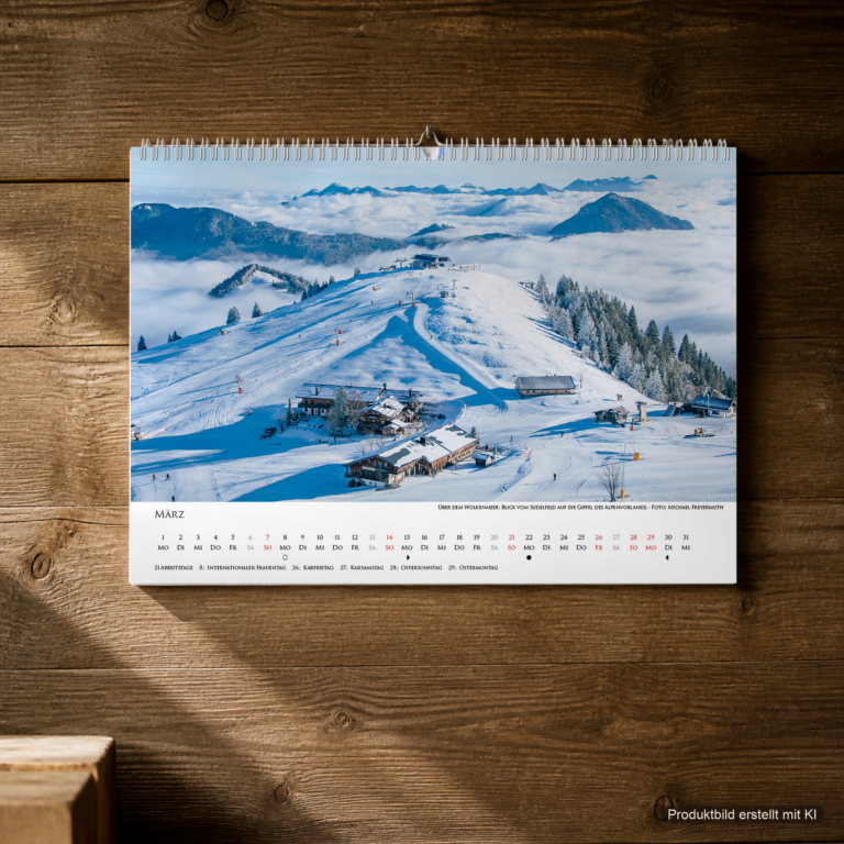 März, Motiv aus dem Bayrischzell Monatskalender 2027 Fotoedition