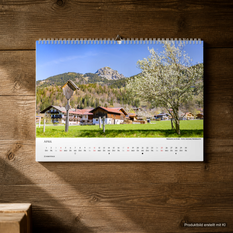 April, Motiv aus dem Bayrischzell Monatskalender 2027 Fotoedition