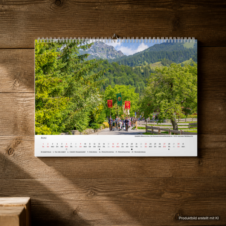 Mai, Motiv aus dem Bayrischzell Monatskalender 2027 Fotoedition