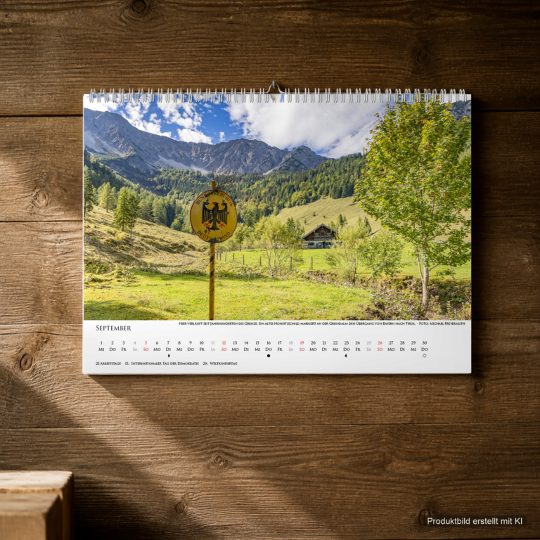 September, Motiv aus dem Bayrischzell Monatskalender 2027 Fotoedition