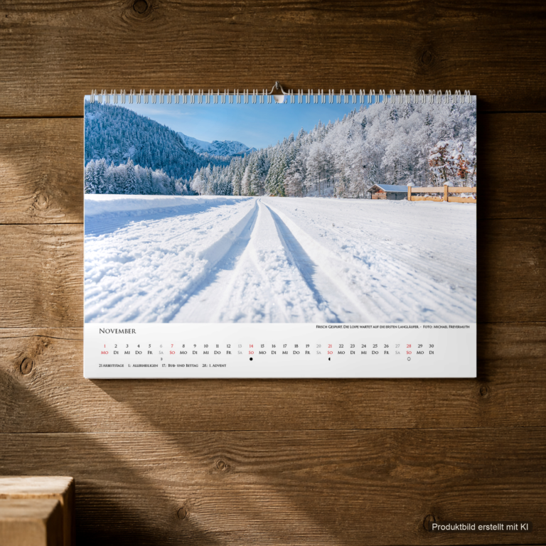 November, Motiv aus dem Bayrischzell Monatskalender 2027 Fotoedition
