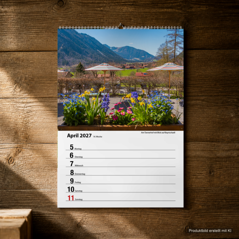 Woche 14, Motiv aus dem Bayrischzell Wochenkalender 2027 Fotoedition