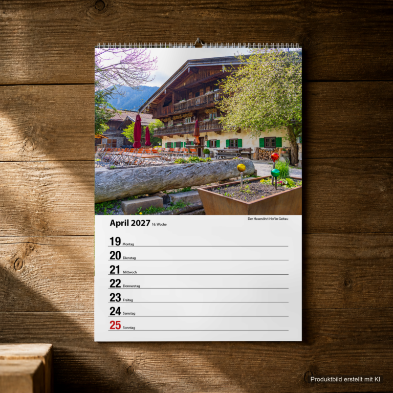Woche 16, Motiv aus dem Bayrischzell Wochenkalender 2027 Fotoedition