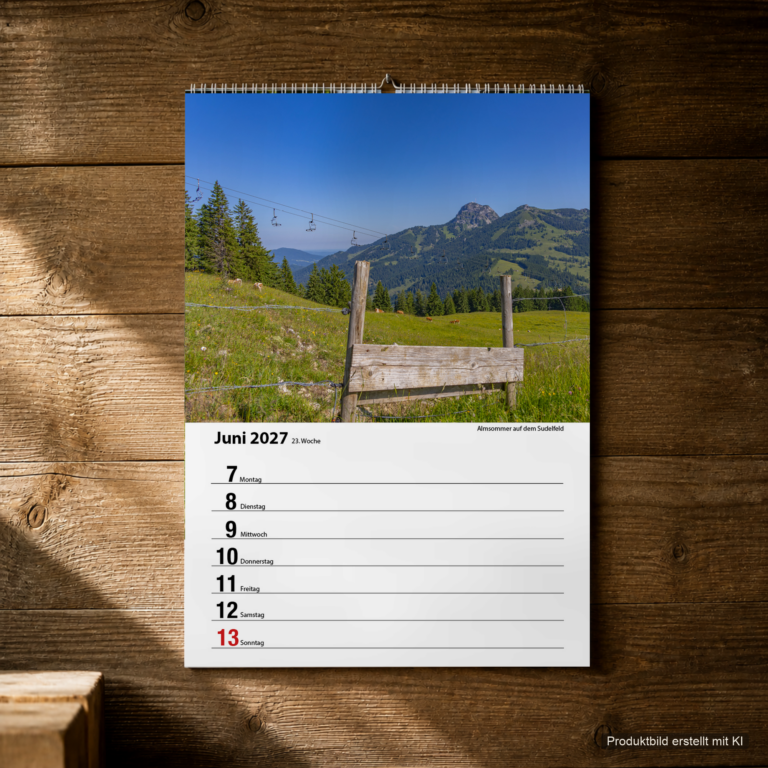 Woche 23, Motiv aus dem Bayrischzell Wochenkalender 2027 Fotoedition