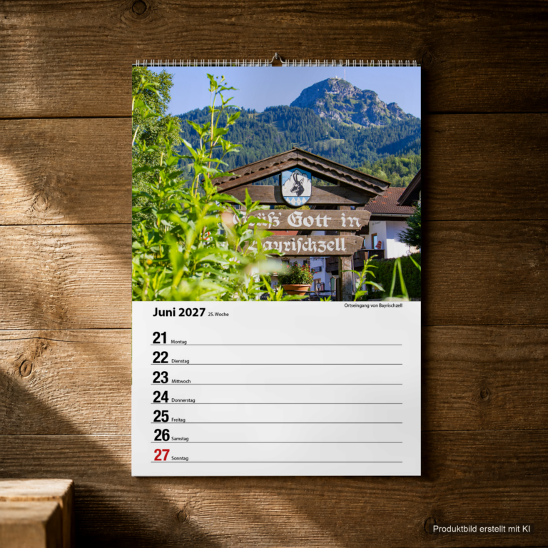 Woche 25, Motiv aus dem Bayrischzell Wochenkalender 2027 Fotoedition