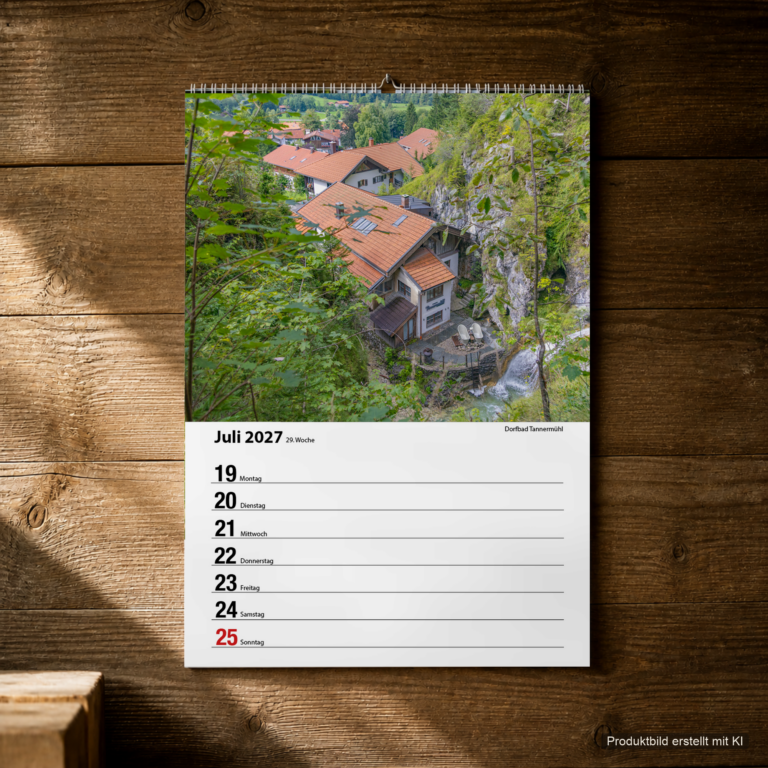 Woche 29, Motiv aus dem Bayrischzell Wochenkalender 2027 Fotoedition