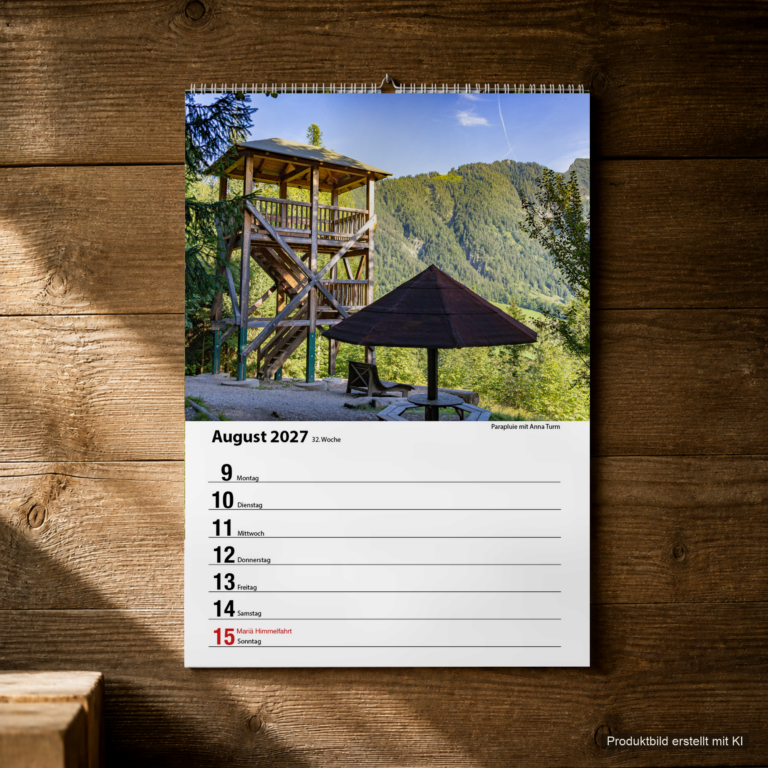 Woche 32, Motiv aus dem Bayrischzell Wochenkalender 2027 Fotoedition