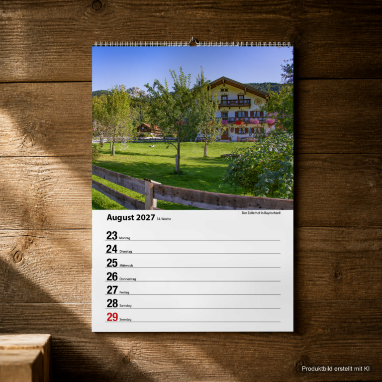 Woche 34, Motiv aus dem Bayrischzell Wochenkalender 2027 Fotoedition