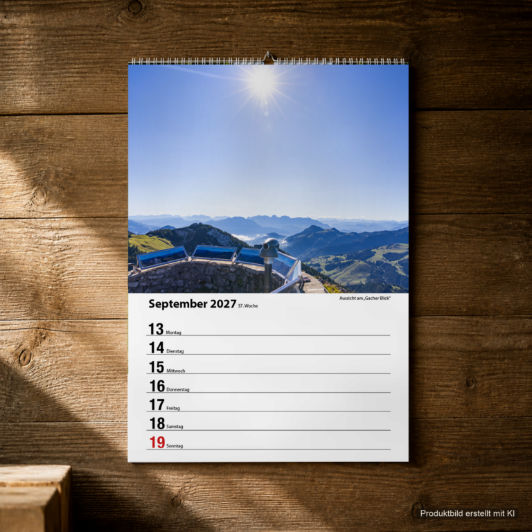 Woche 37, Motiv aus dem Bayrischzell Wochenkalender 2027 Fotoedition