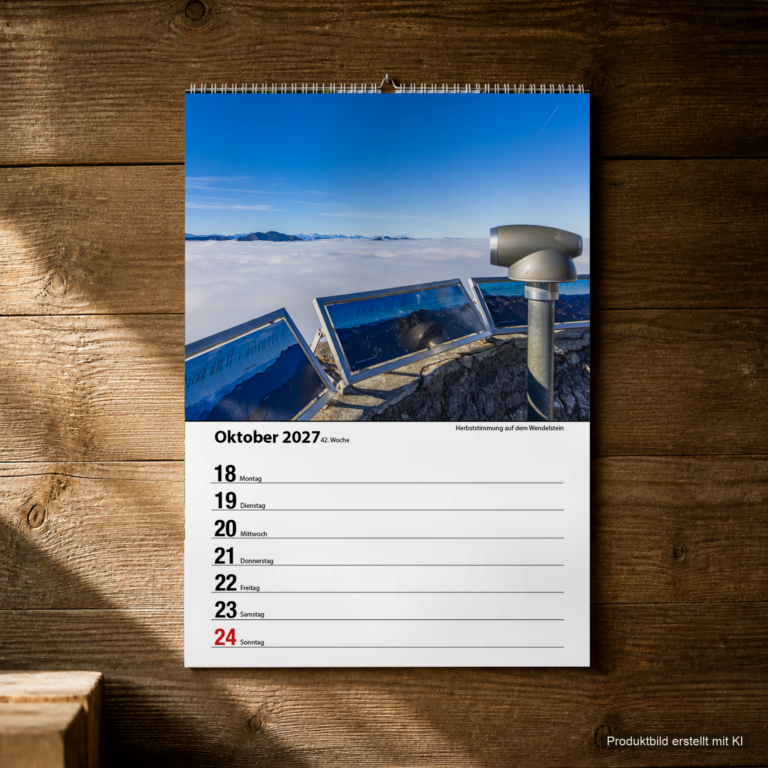 Woche 42, Motiv aus dem Bayrischzell Wochenkalender 2027 Fotoedition