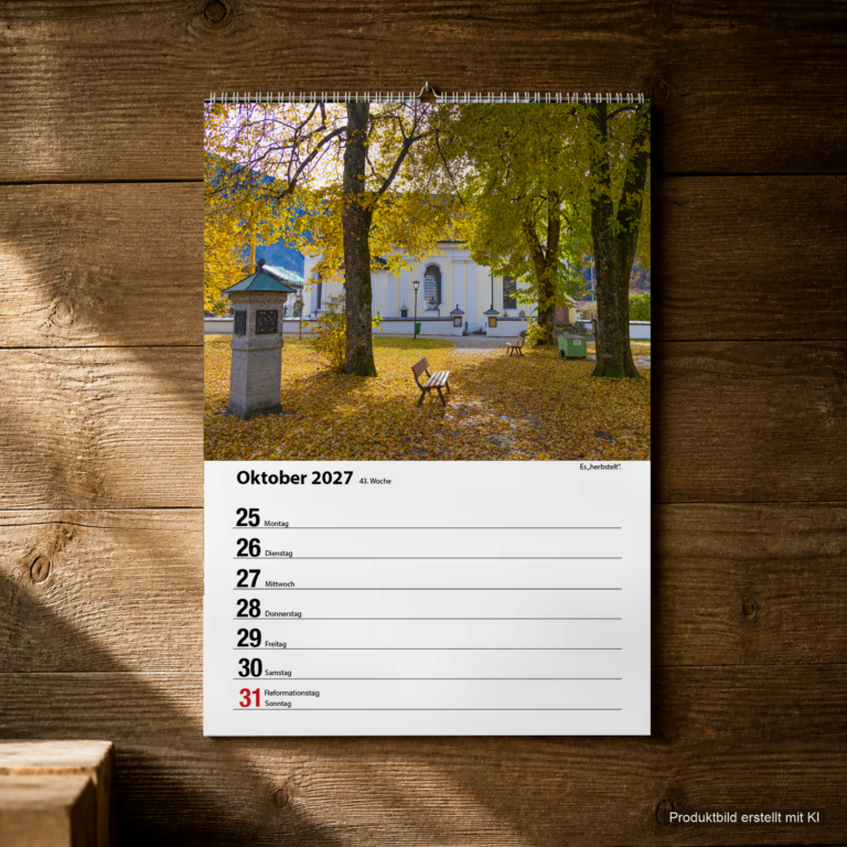 Woche 43, Motiv aus dem Bayrischzell Wochenkalender 2027 Fotoedition