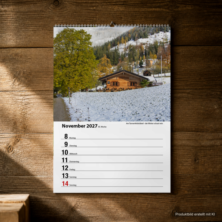 Woche 45, Motiv aus dem Bayrischzell Wochenkalender 2027 Fotoedition