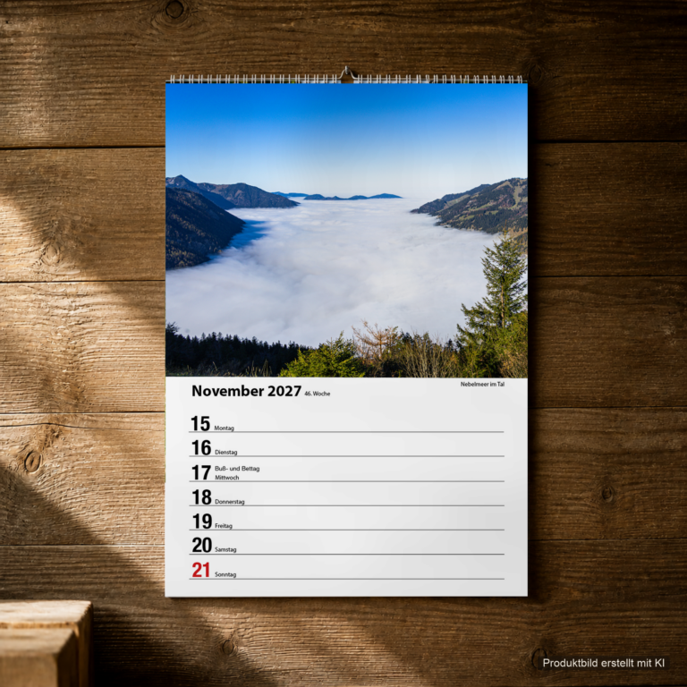 Woche 46, Motiv aus dem Bayrischzell Wochenkalender 2027 Fotoedition
