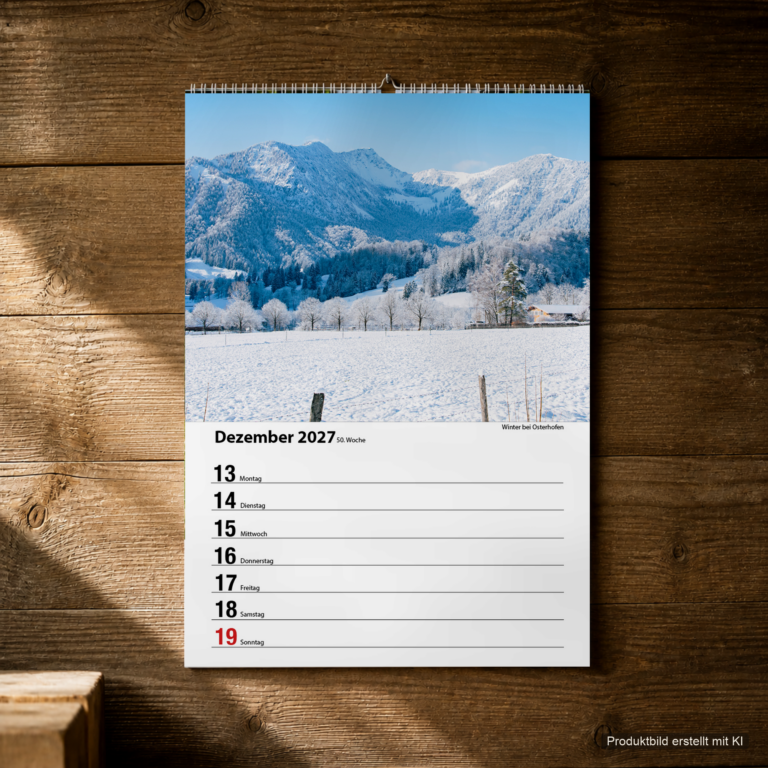 Woche 50, Motiv aus dem Bayrischzell Wochenkalender 2027 Fotoedition