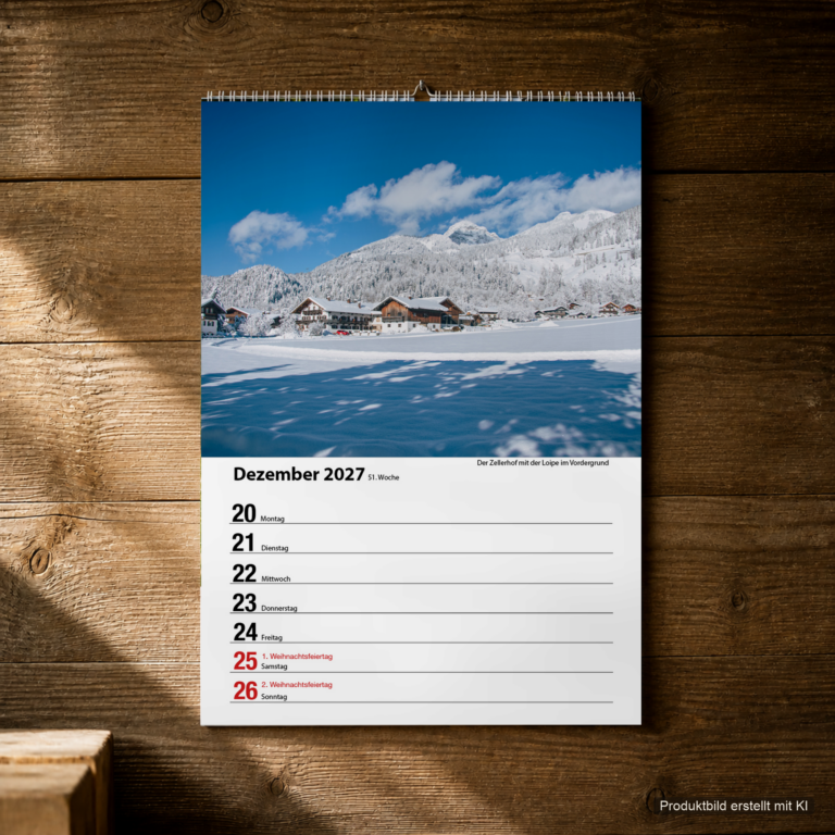 Woche 51, Motiv aus dem Bayrischzell Wochenkalender 2027 Fotoedition