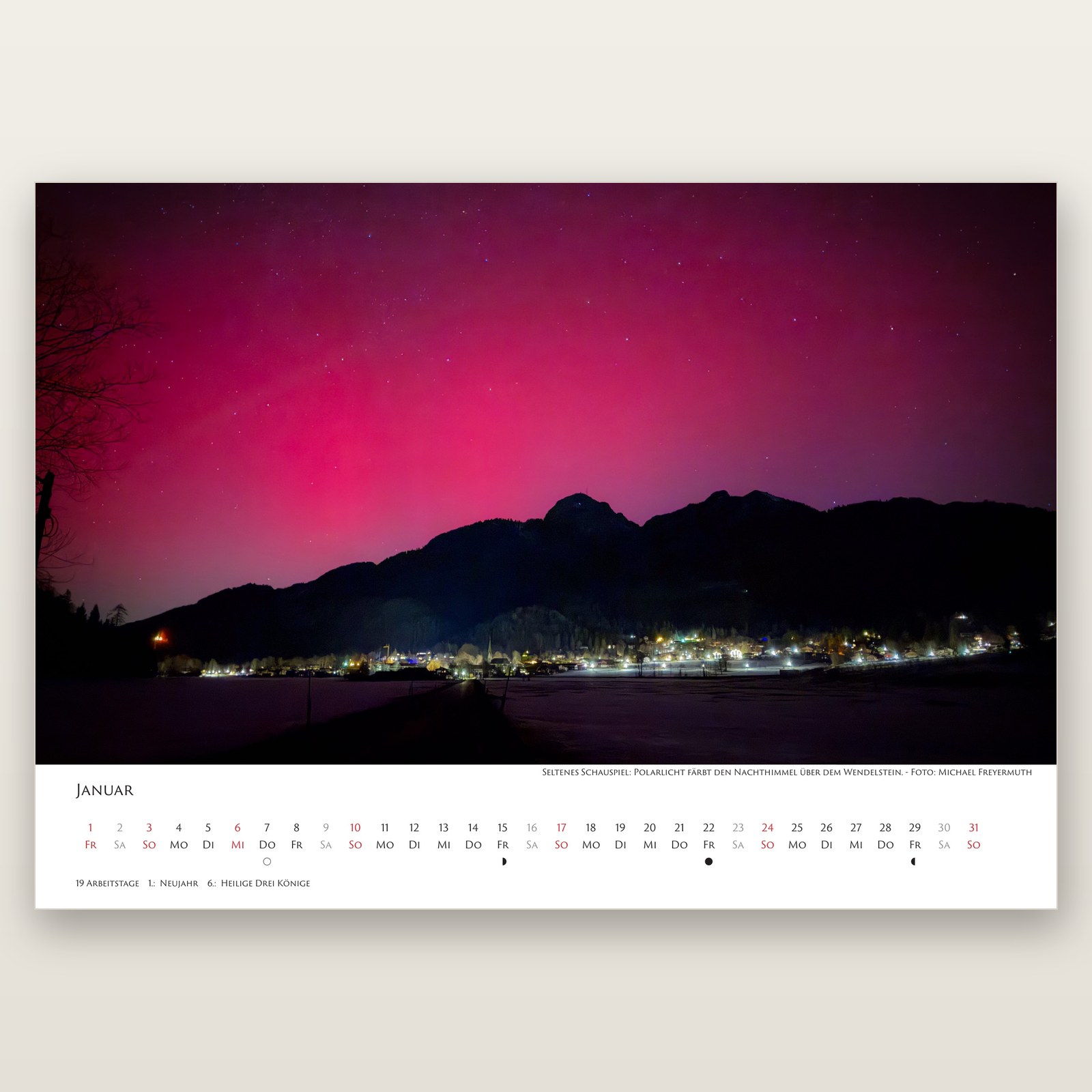 Januar aus dem Bayrischzell Monatskalender 2027