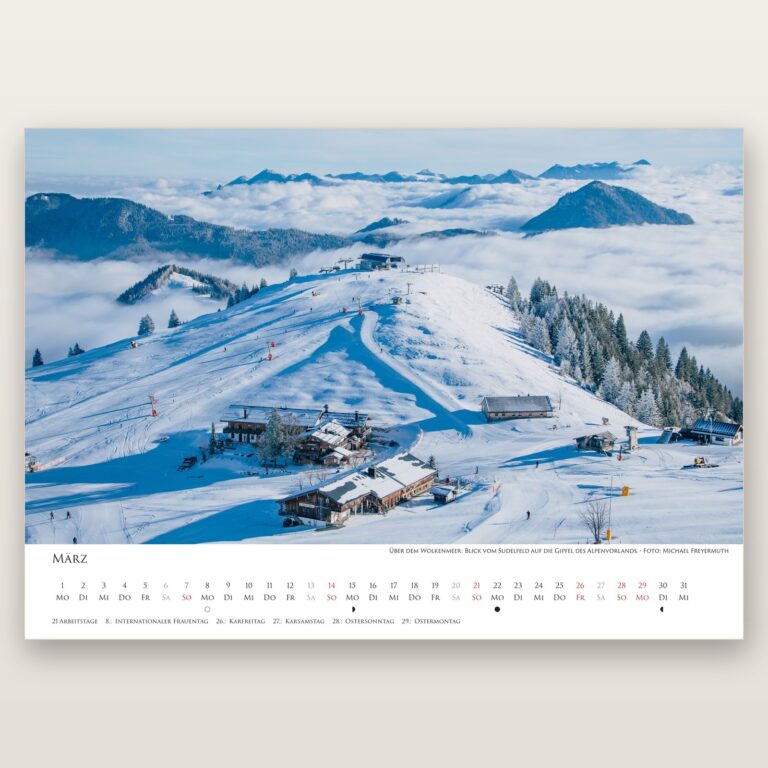 März, Motiv aus dem Bayrischzell Monatskalender 2027 Fotoedition