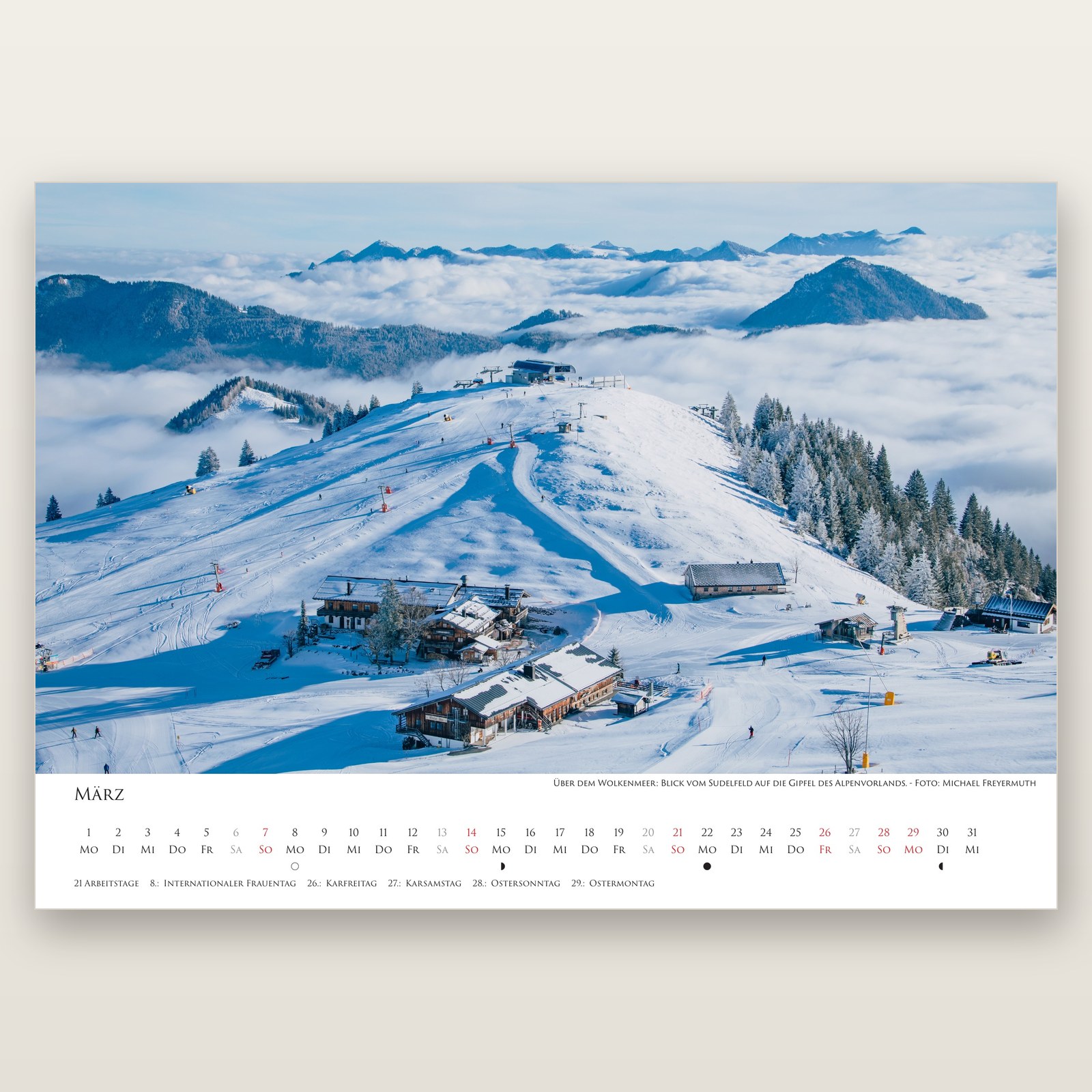 März aus dem Bayrischzell Monatskalender 2027