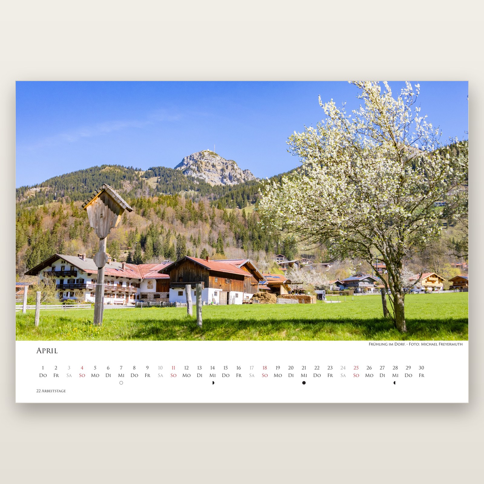 April aus dem Bayrischzell Monatskalender 2027