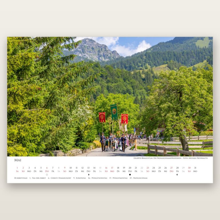 Mai, Motiv aus dem Bayrischzell Monatskalender 2027 Fotoedition