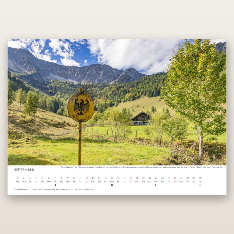 September, Motiv aus dem Bayrischzell Monatskalender 2027 Fotoedition