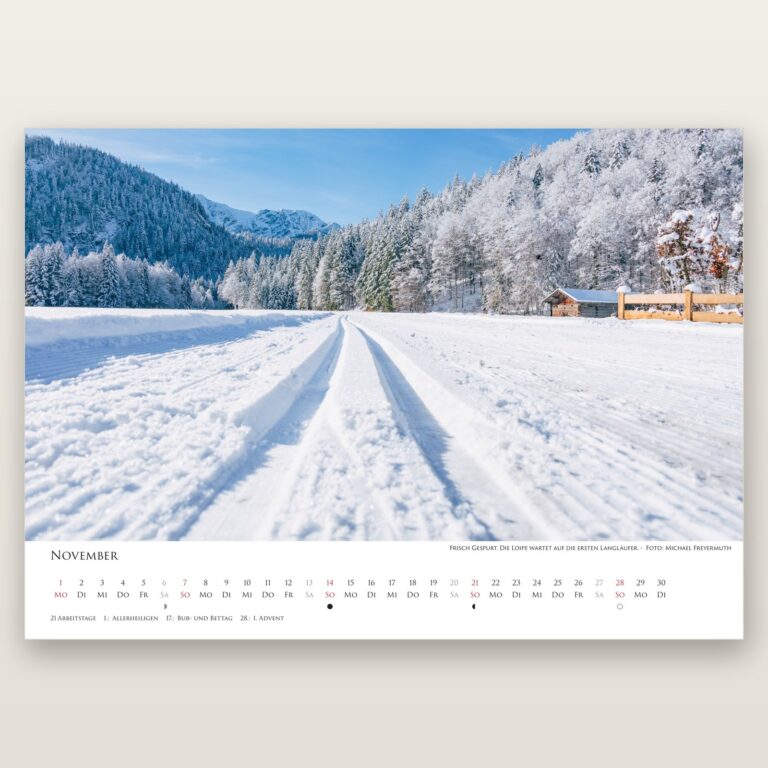 November, Motiv aus dem Bayrischzell Monatskalender 2027 Fotoedition