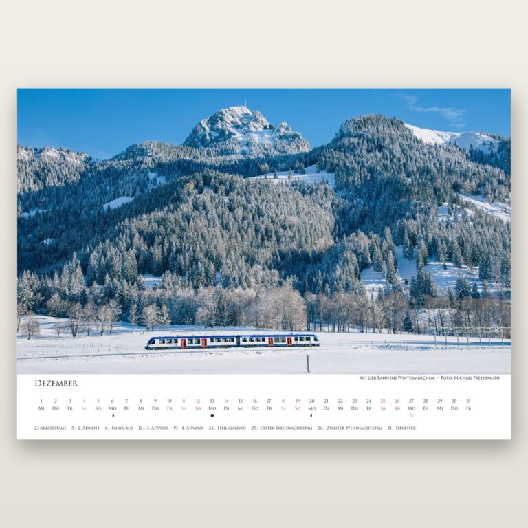 Dezember, Motiv aus dem Bayrischzell Monatskalender 2027 Fotoedition