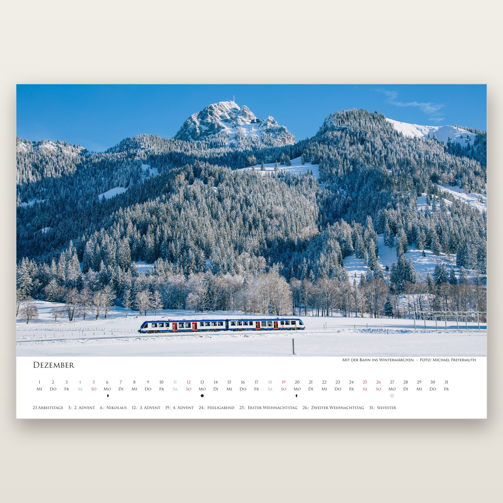 Dezember aus dem Bayrischzell Monatskalender 2027