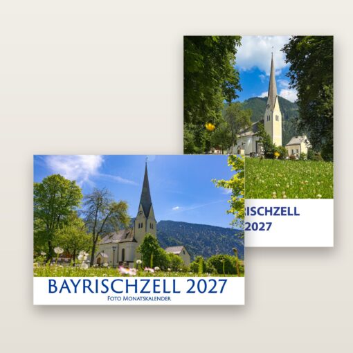 Monatskalender und Wochenkalender 2027 aus Bayrischzell, Titelblätter