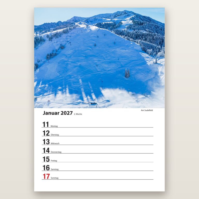 Woche 02, Motiv aus dem Bayrischzell Wochenkalender 2027 Fotoedition