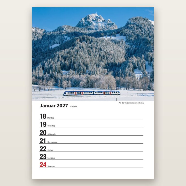 Woche 03, Motiv aus dem Bayrischzell Wochenkalender 2027 Fotoedition