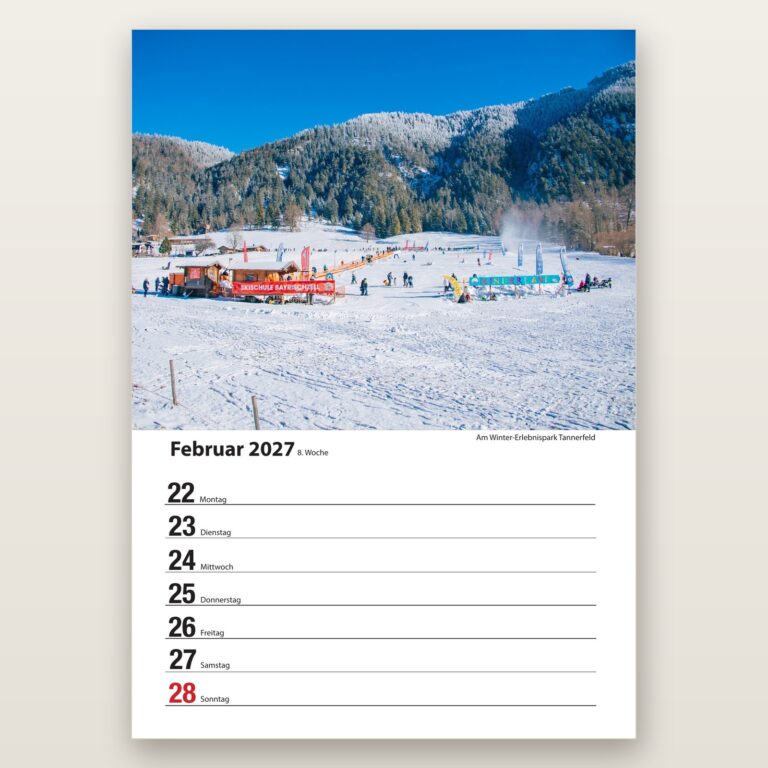 Woche 08, Motiv aus dem Bayrischzell Wochenkalender 2027 Fotoedition