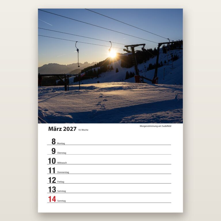 Woche 10, Motiv aus dem Bayrischzell Wochenkalender 2027 Fotoedition