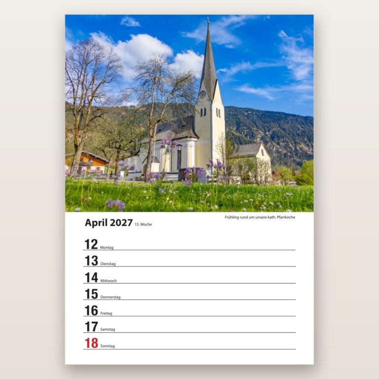 Woche 15, Motiv aus dem Bayrischzell Wochenkalender 2027 Fotoedition