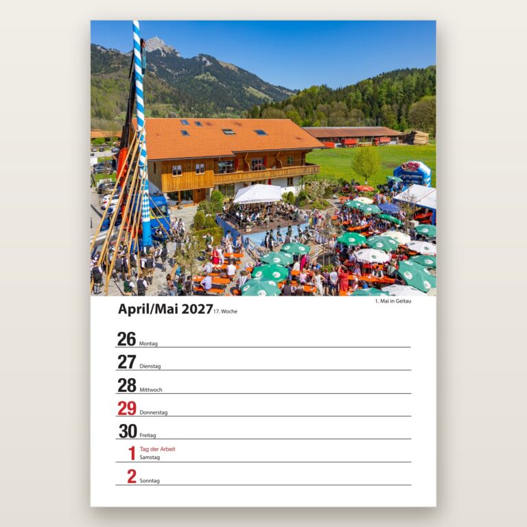 Woche 17, Motiv aus dem Bayrischzell Wochenkalender 2027 Fotoedition
