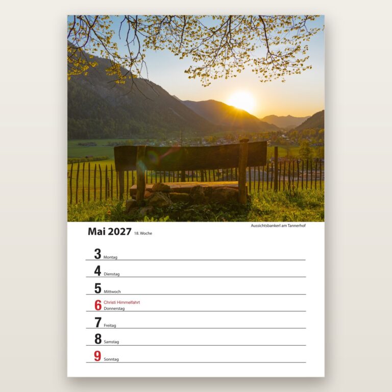 Woche 18, Motiv aus dem Bayrischzell Wochenkalender 2027 Fotoedition
