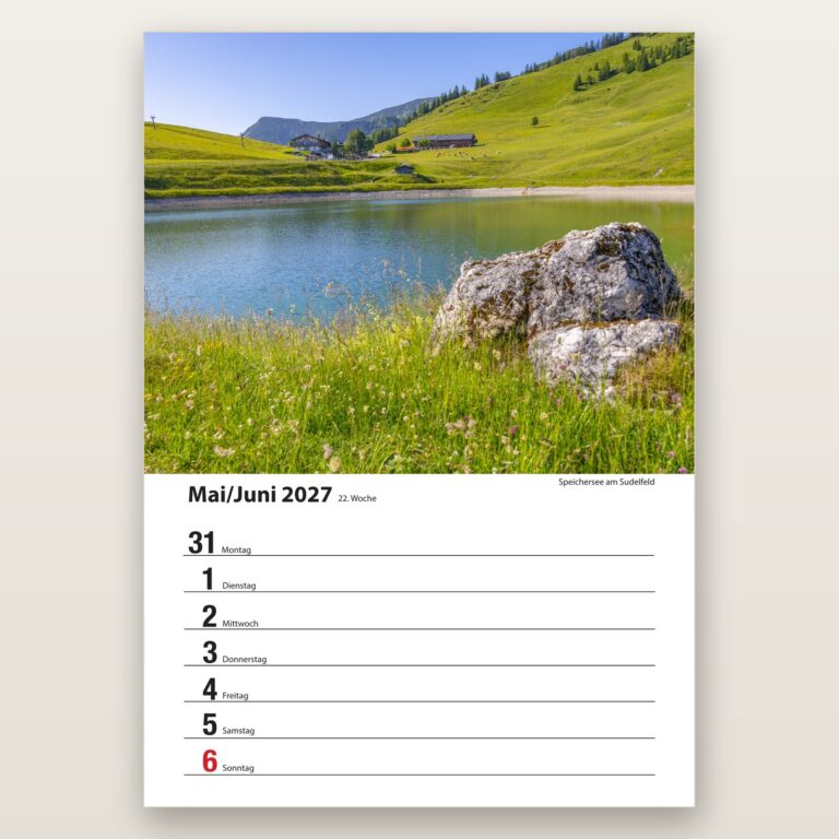Woche 22, Motiv aus dem Bayrischzell Wochenkalender 2027 Fotoedition