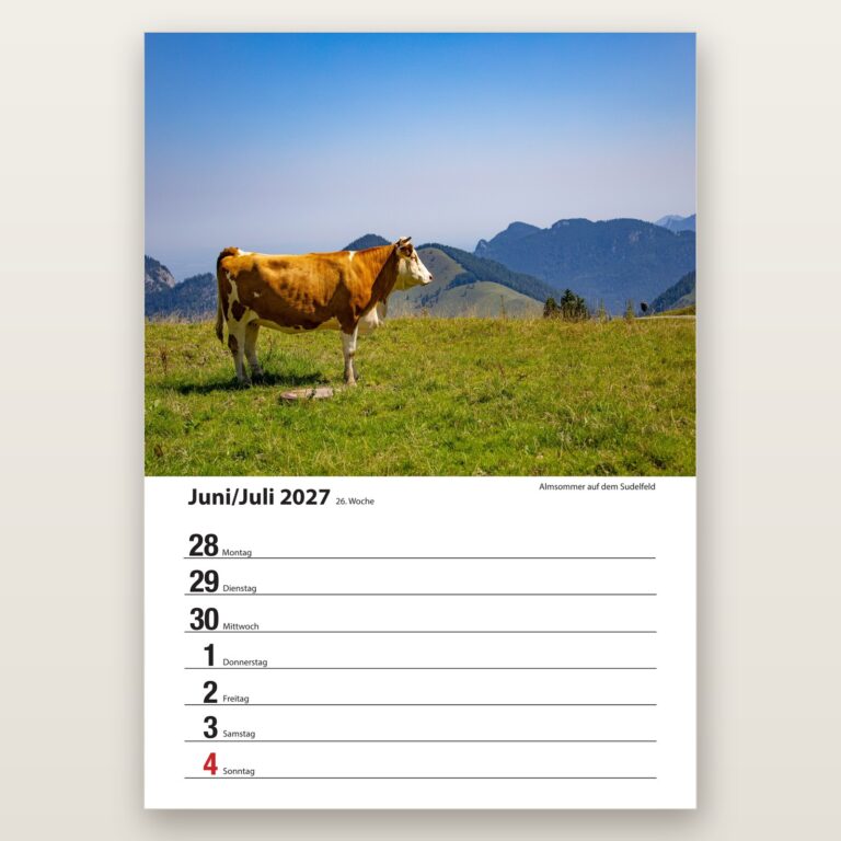 Woche 26, Motiv aus dem Bayrischzell Wochenkalender 2027 Fotoedition